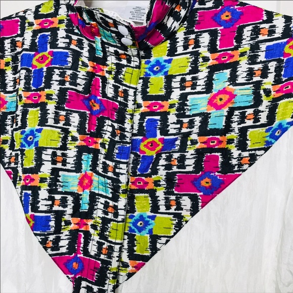 Vintage Colorful Print Windbreaker Jacket Size M - Picture 6 of 12